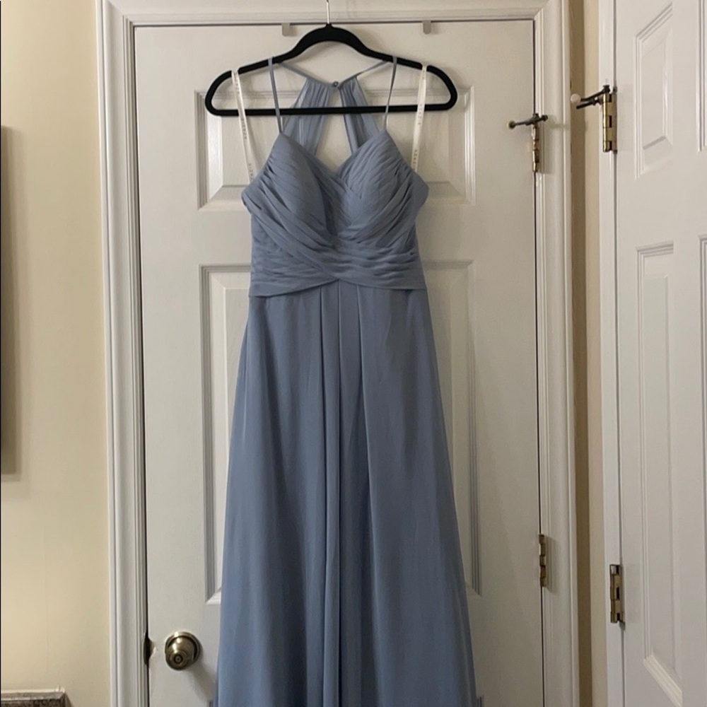Azazie Cecilia Bridesmaid dress in Steel Blue